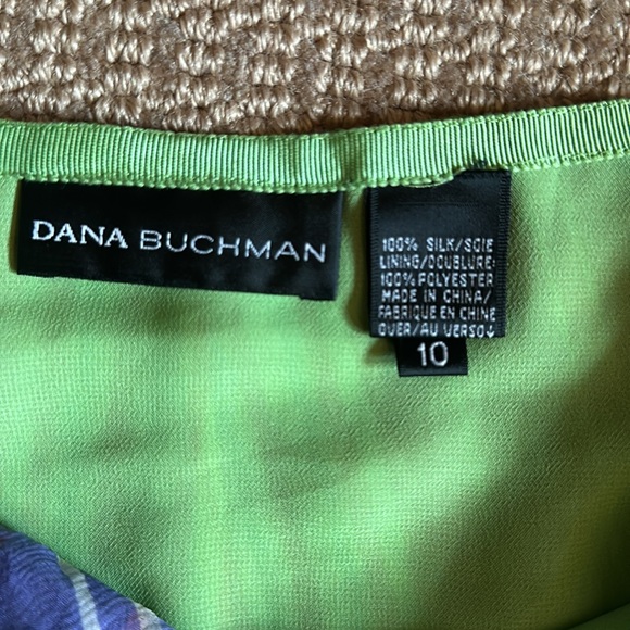 Dana Buchman silk skirt size 10 lined midi handkerchief hem - Picture 2 of 11